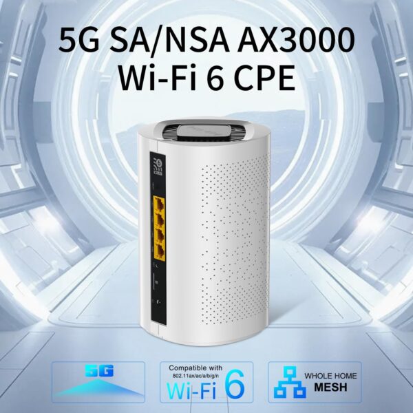 Cylinder shape 5g wifi 6 router